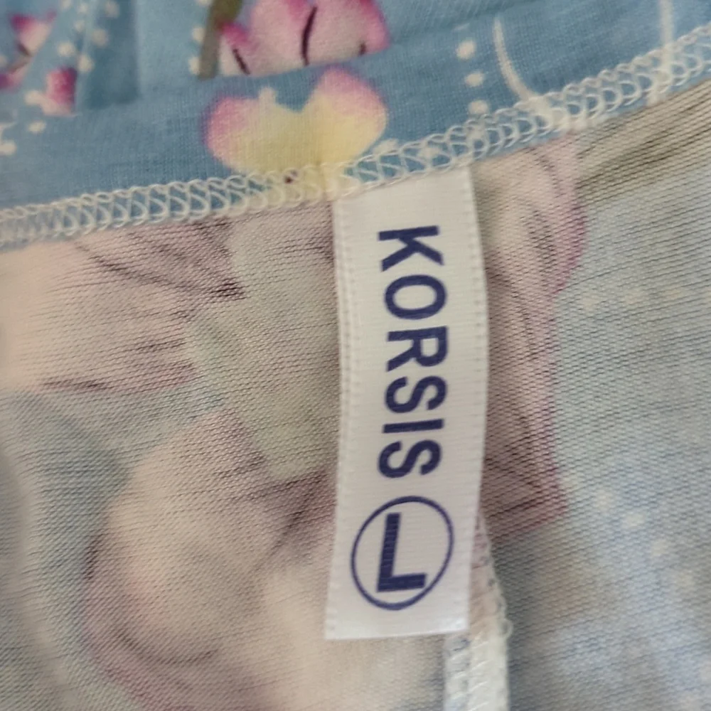 Korsis LG, blue floral short sleeve dress - Picture 5 of 5